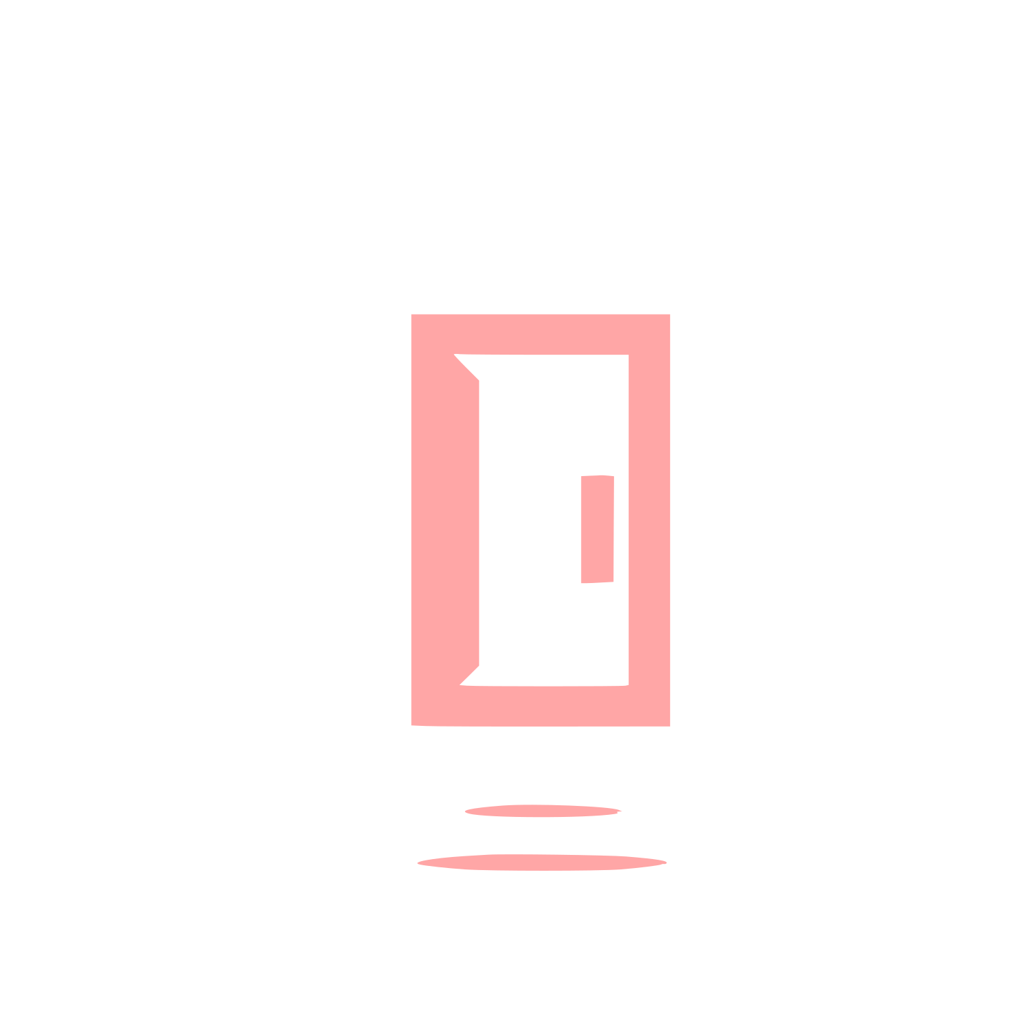 Minimalist Door Logo #ffa6a6