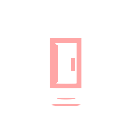Minimalist Door Logo #ffa6a6
