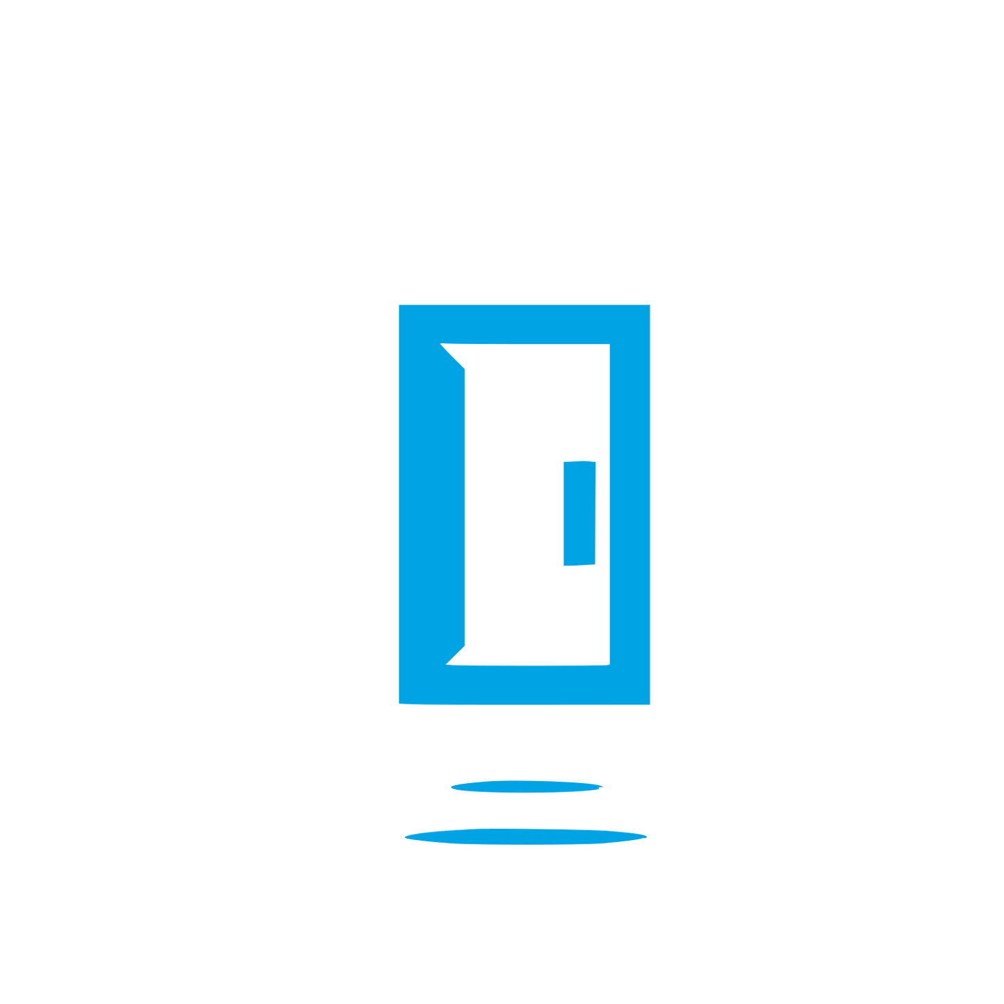 Minimalist Door Logo #00a3e4