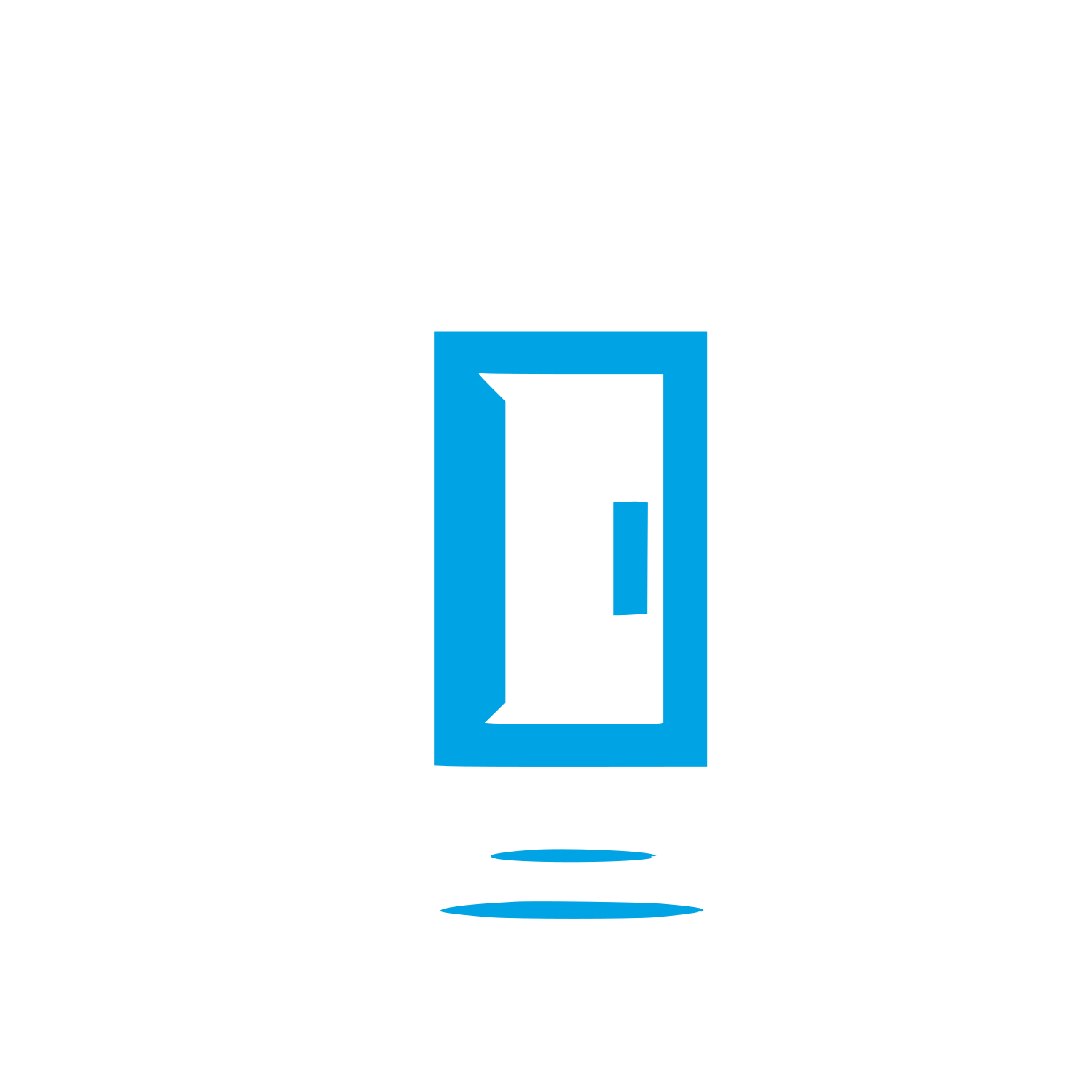 Minimalist Door Logo #00a3e4
