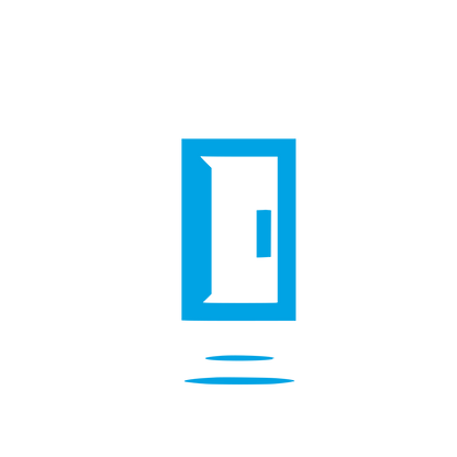 Minimalist Door Logo #00a3e4