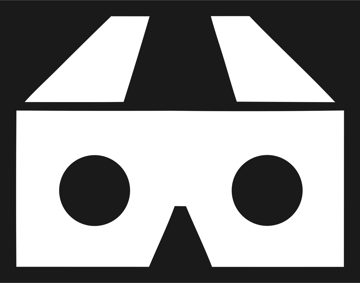 Bold VR Glasses Flat Icon #1a1a1a/#ffffff