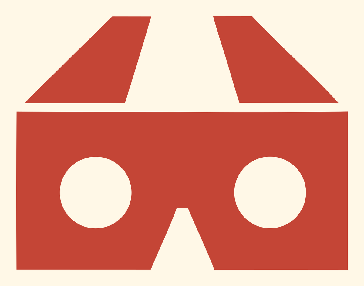 Bold VR Glasses Flat Icon #fff8e7/#c44536