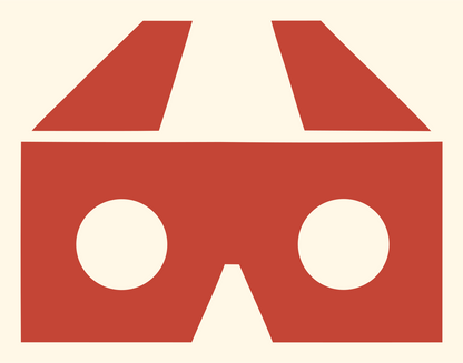 Bold VR Glasses Flat Icon #fff8e7/#c44536