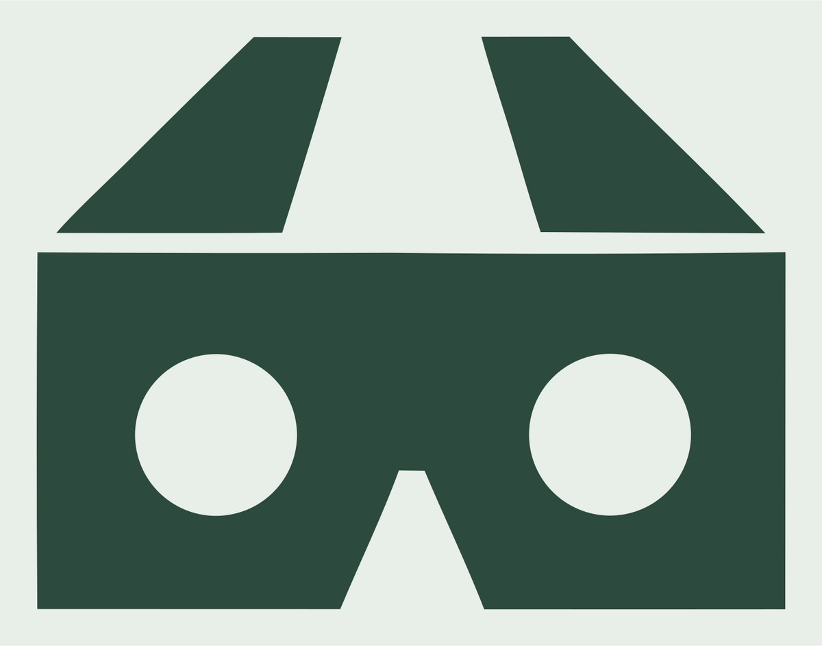 Bold VR Glasses Flat Icon #e8efe9/#2d4a3e