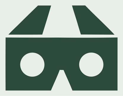 Bold VR Glasses Flat Icon #e8efe9/#2d4a3e
