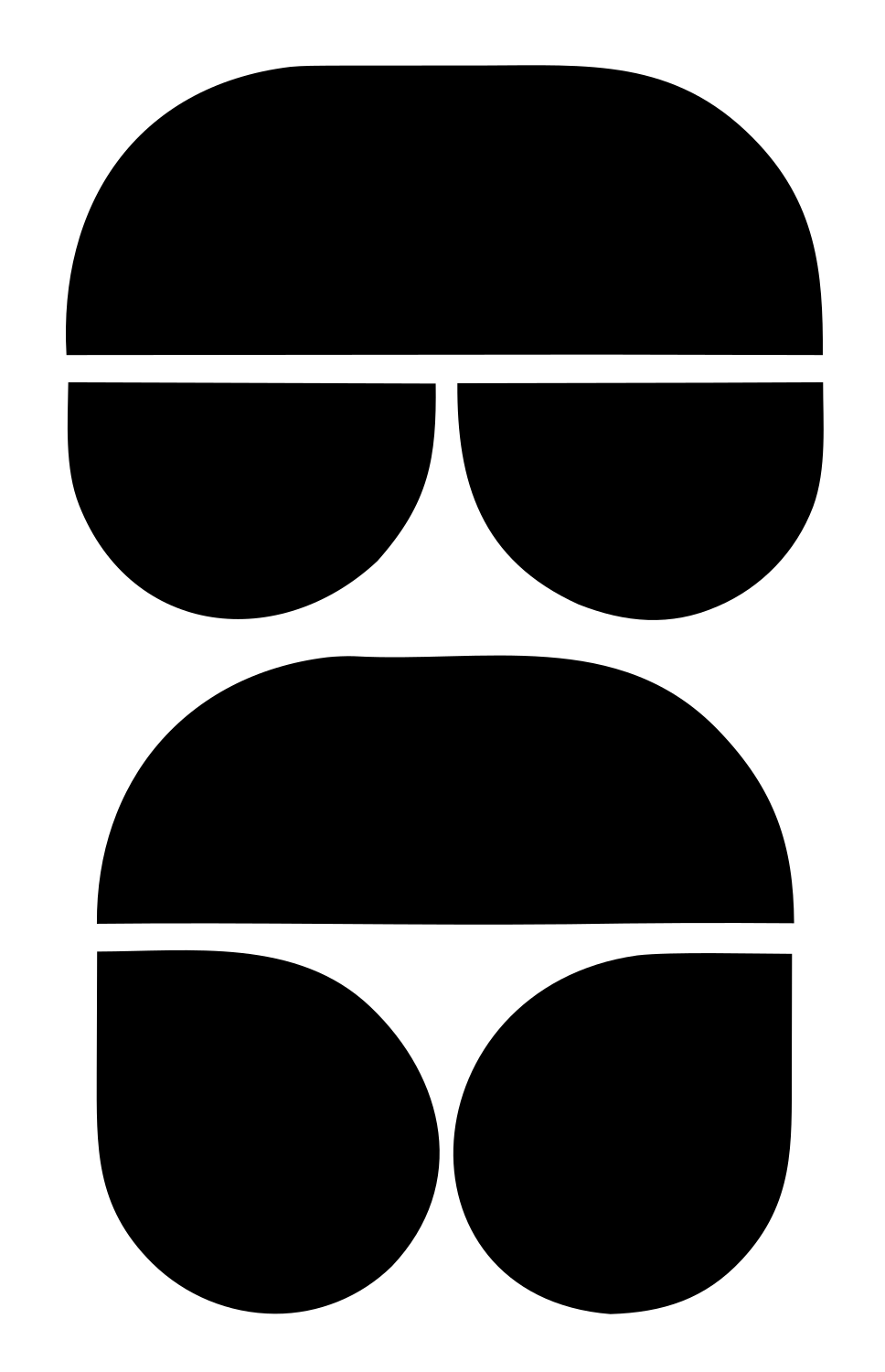 Bold VR Headset Stack Badge #ffffff/#000000