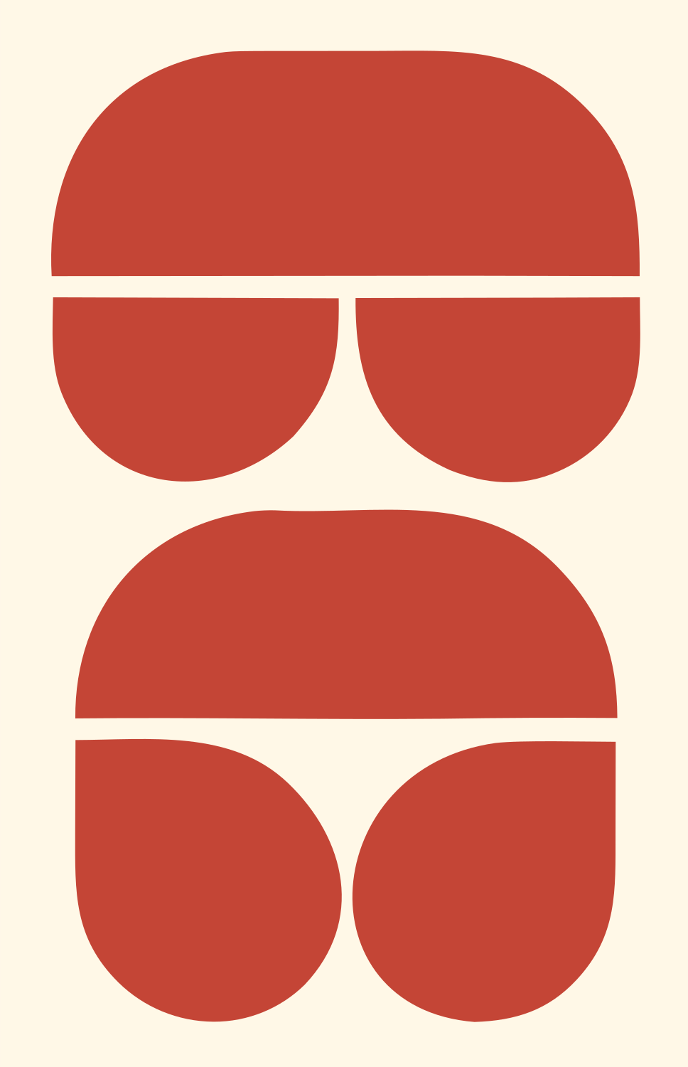 Bold VR Headset Stack Badge #fff8e7/#c44536