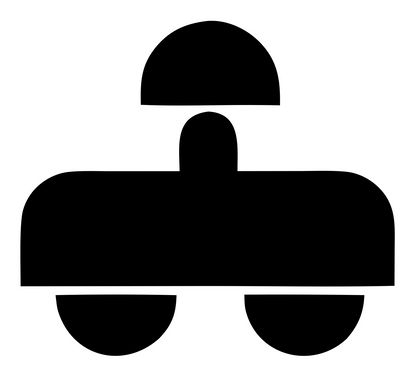 Blocky VR Headset Icon #ffffff/#000000