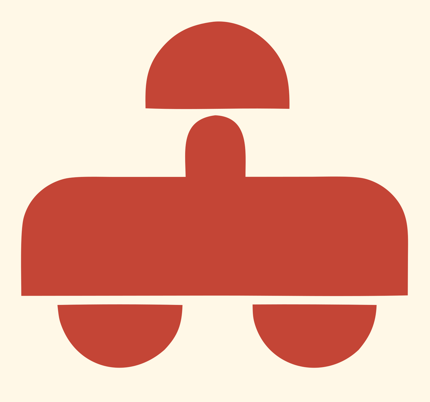 Blocky VR Headset Icon #fff8e7/#c44536