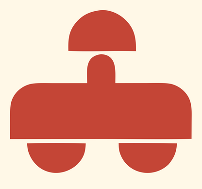 Blocky VR Headset Icon #fff8e7/#c44536