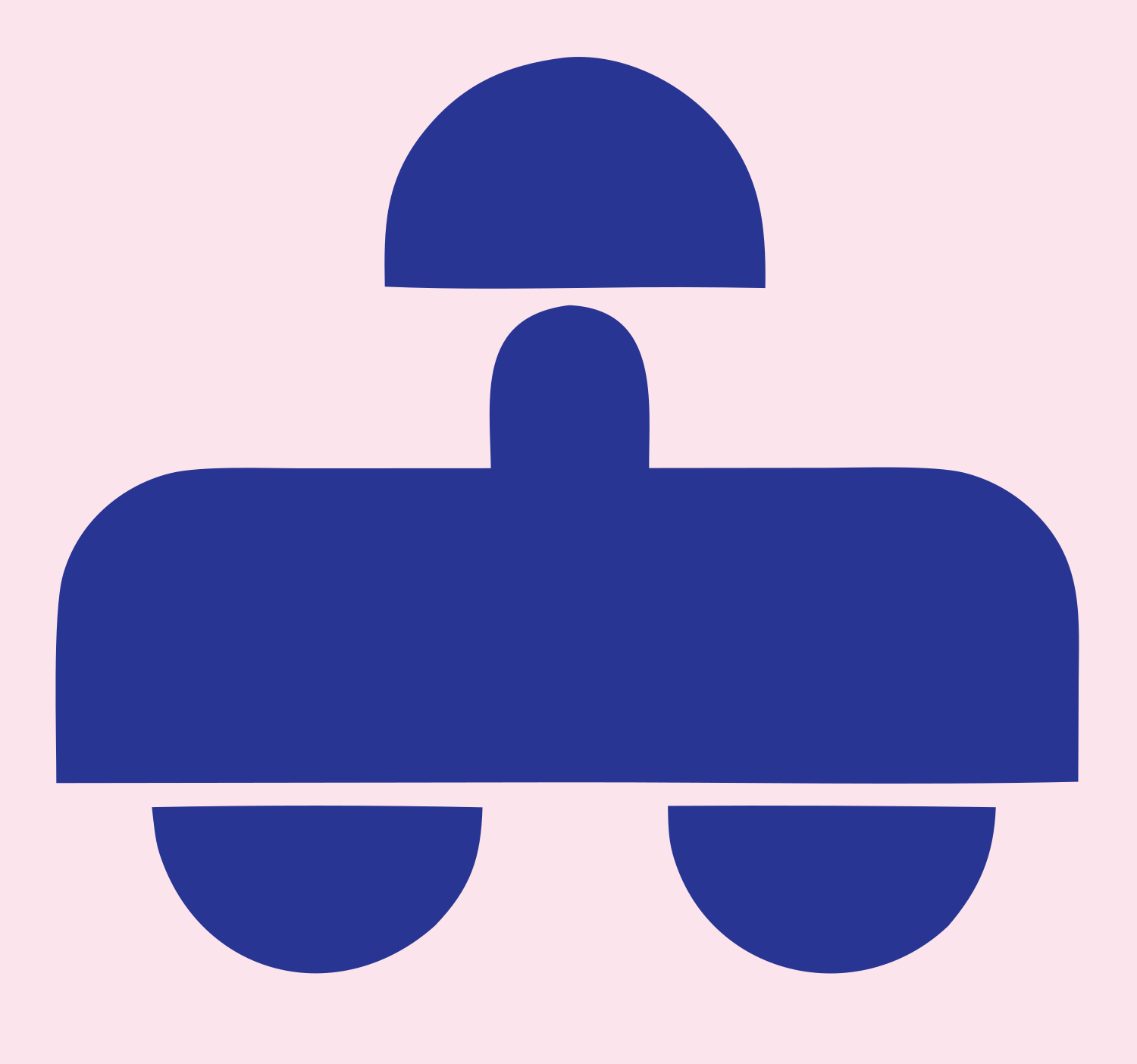 Blocky VR Headset Icon #fce4ec/#283593