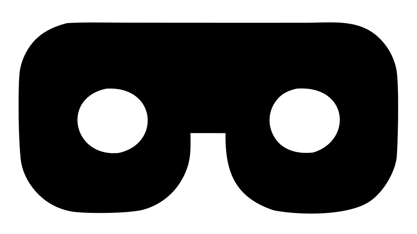 Chunky VR Mask Logo #ffffff/#000000