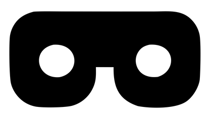 Chunky VR Mask Logo #ffffff/#000000