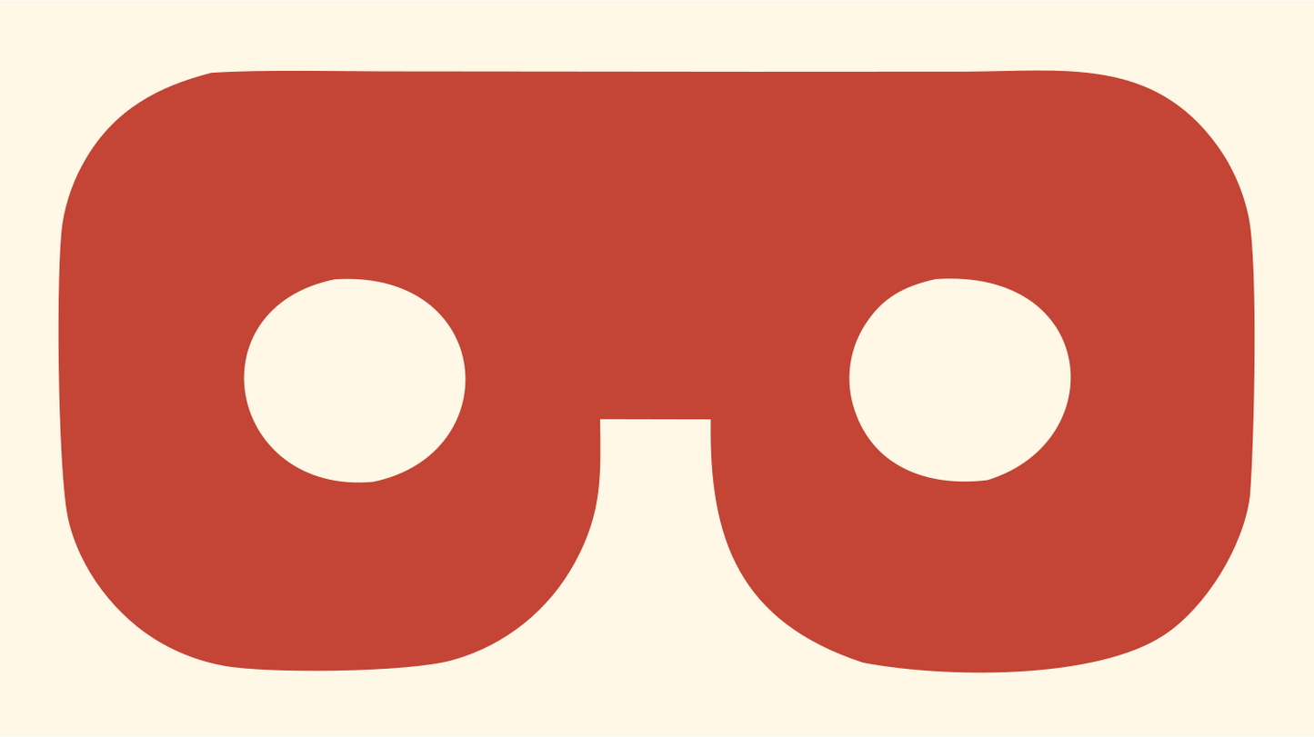 Chunky VR Mask Logo #fff8e7/#c44536