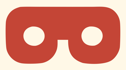 Chunky VR Mask Logo #fff8e7/#c44536