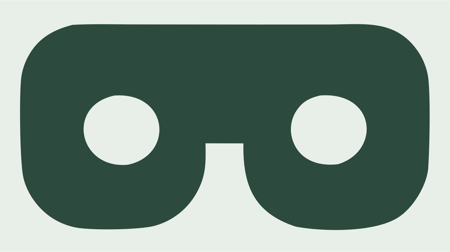 Chunky VR Mask Logo #e8efe9/#2d4a3e