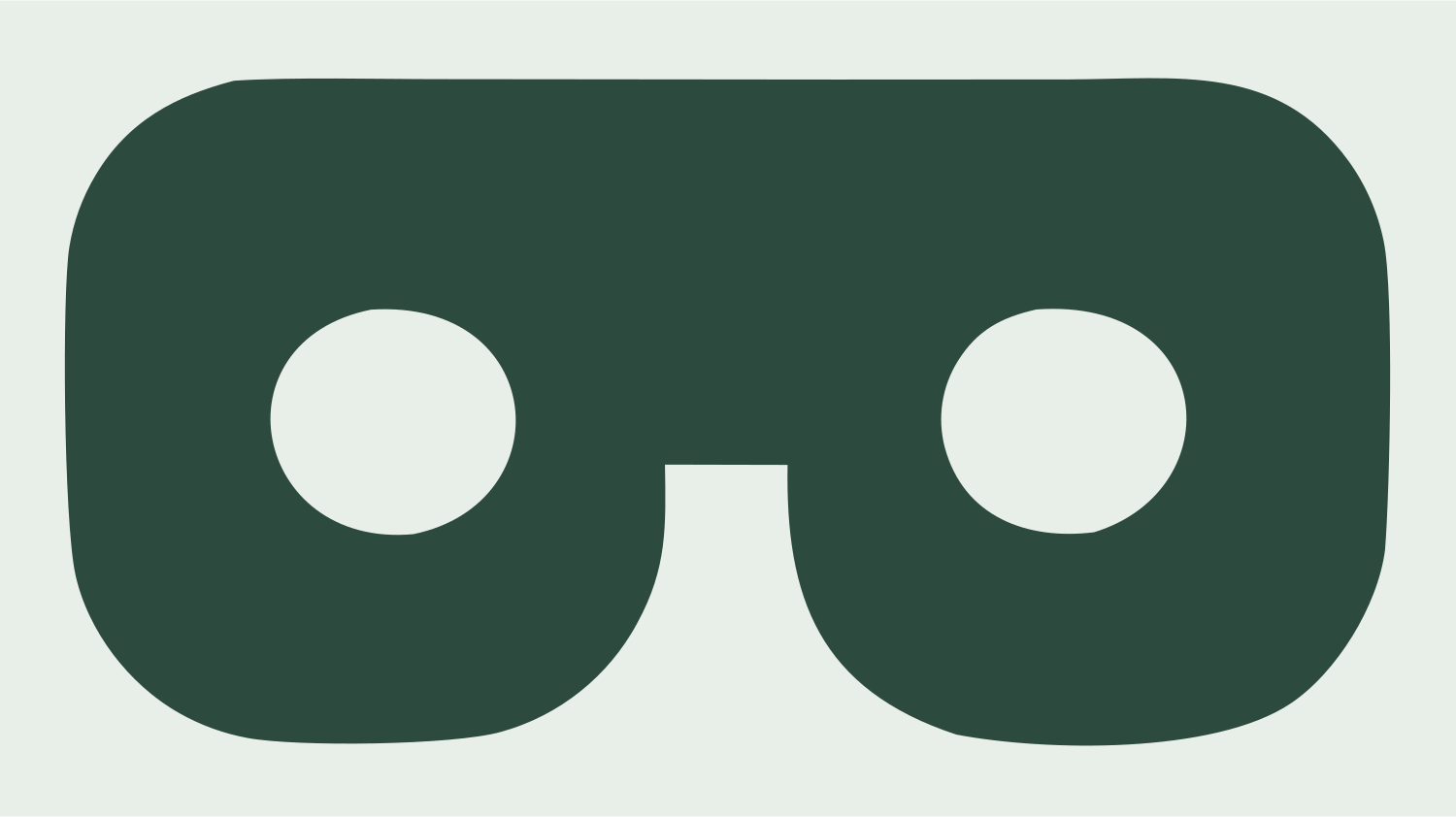 Chunky VR Mask Logo #e8efe9/#2d4a3e