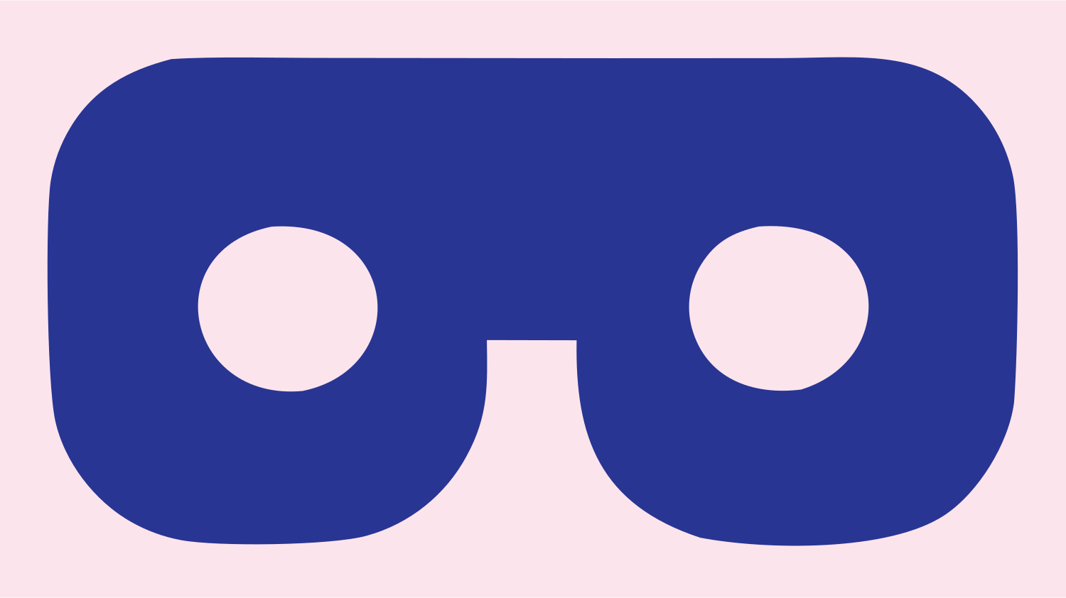 Chunky VR Mask Logo #fce4ec/#283593