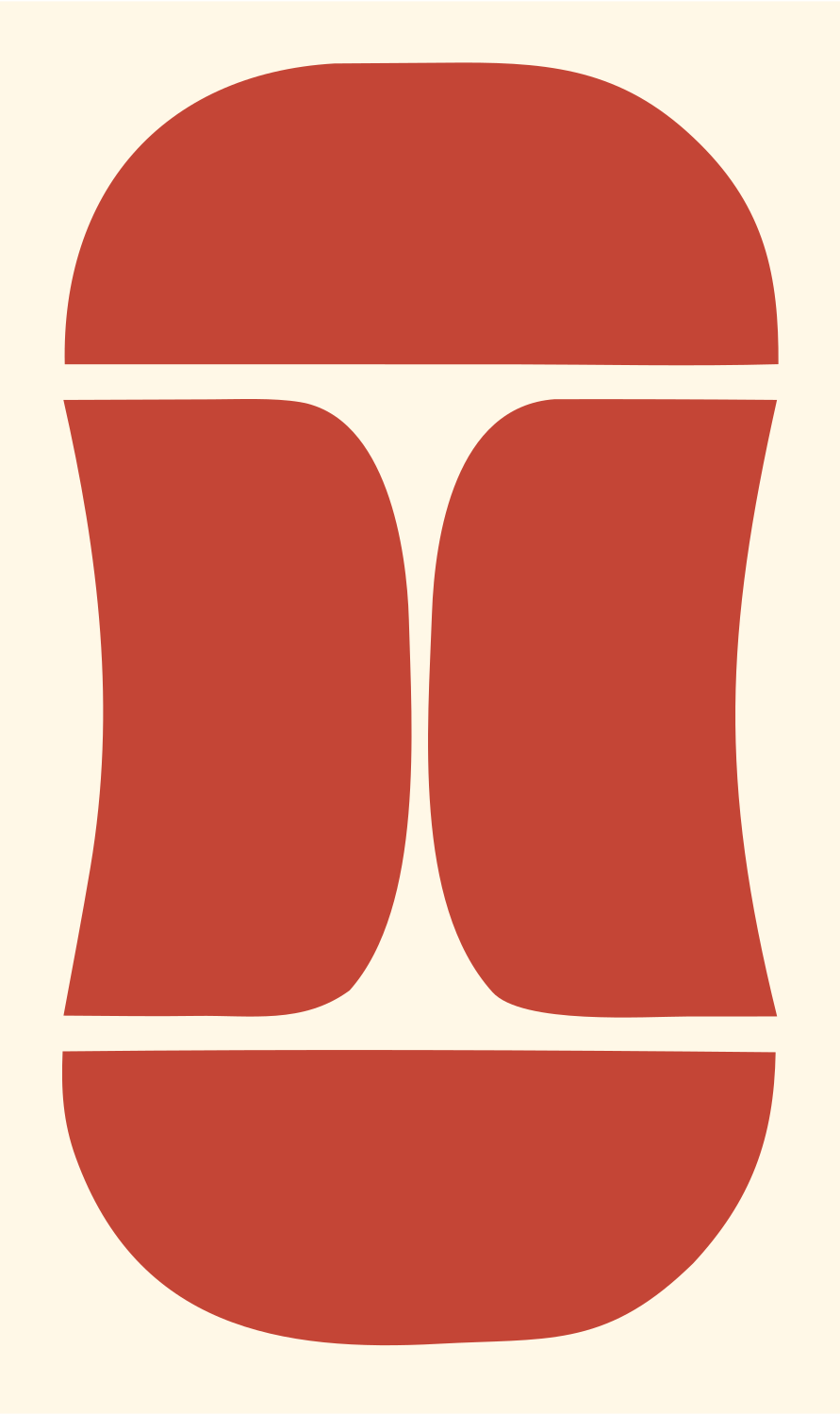 Blocky VR Headset Icon #fff8e7/#c44536