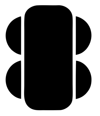Blocky VR Headset Icon #ffffff/#000000