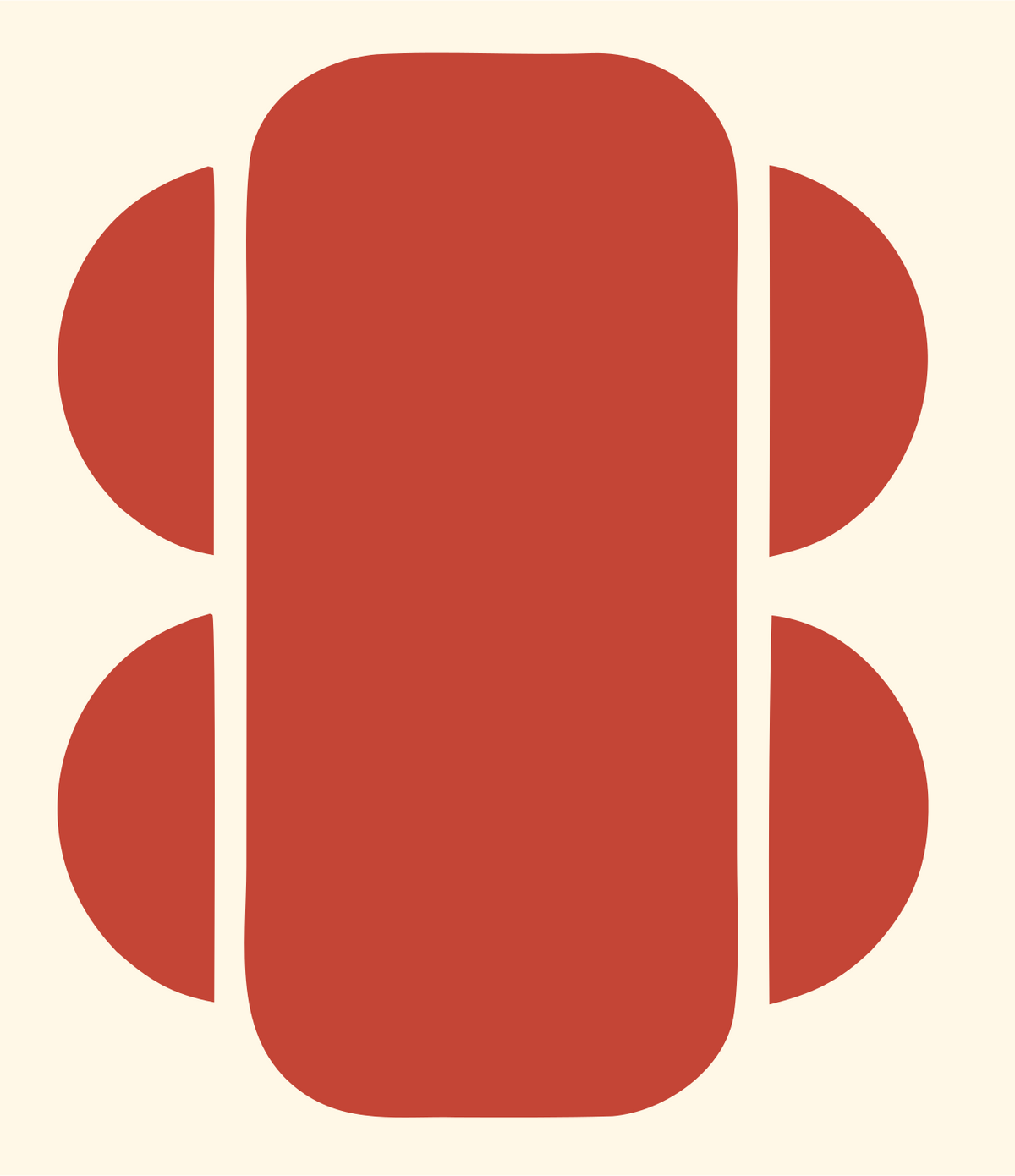 Blocky VR Headset Icon #fff8e7/#c44536