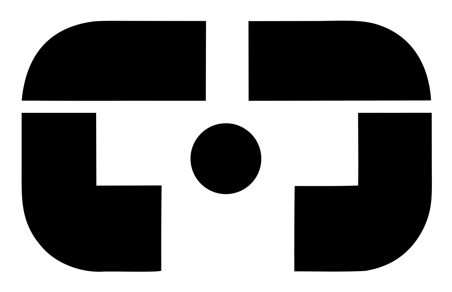 Bold VR Viewer Lens Icon #ffffff/#000000