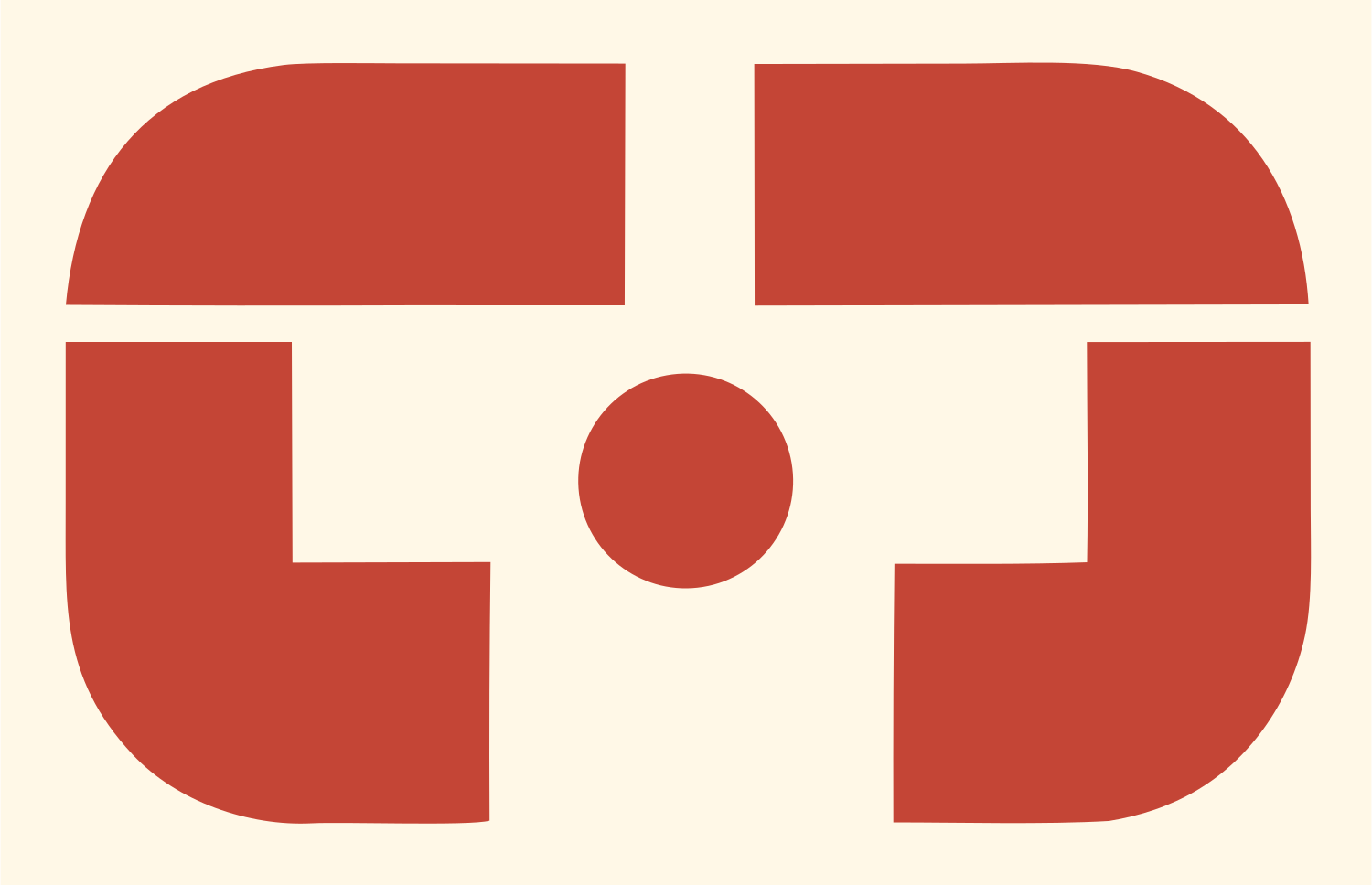 Bold VR Viewer Lens Icon #fff8e7/#c44536