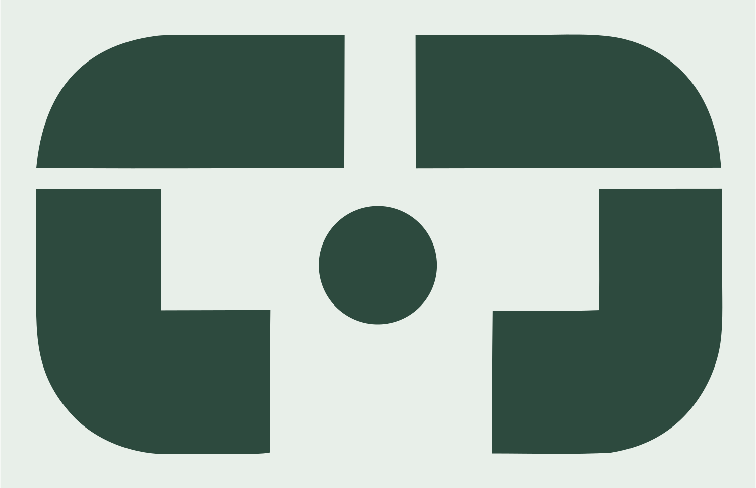 Bold VR Viewer Lens Icon #e8efe9/#2d4a3e