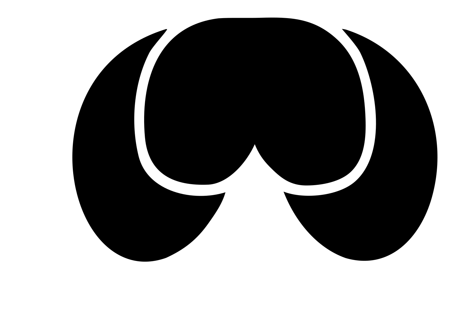 Heavy VR Headset Overhead Icon #ffffff/#000000