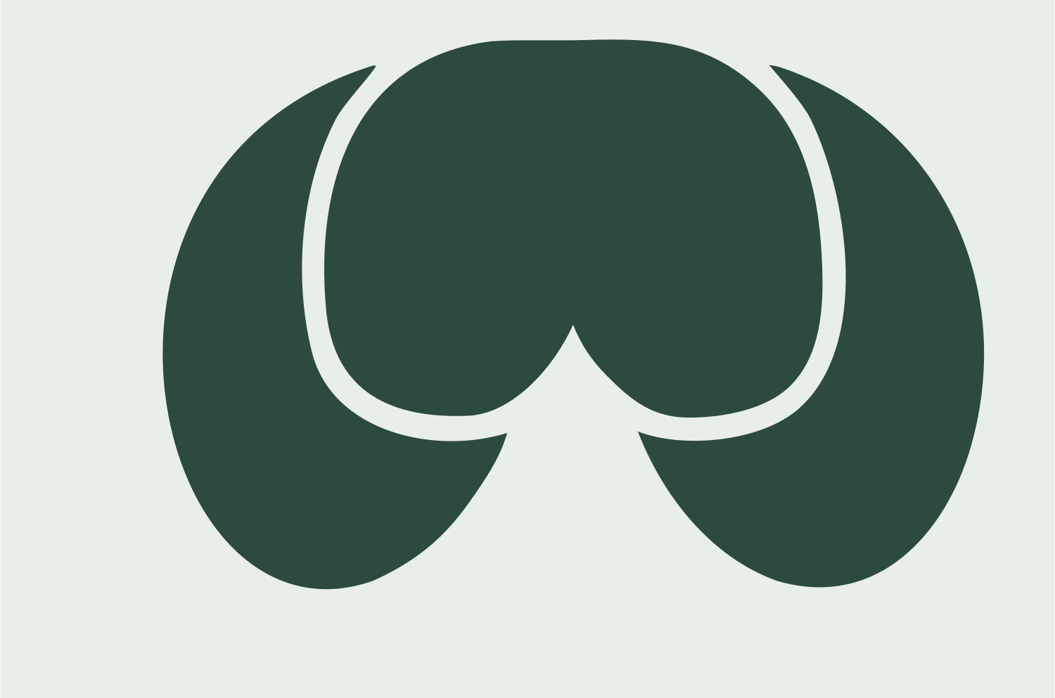 Heavy VR Headset Overhead Icon #e8efe9/#2d4a3e