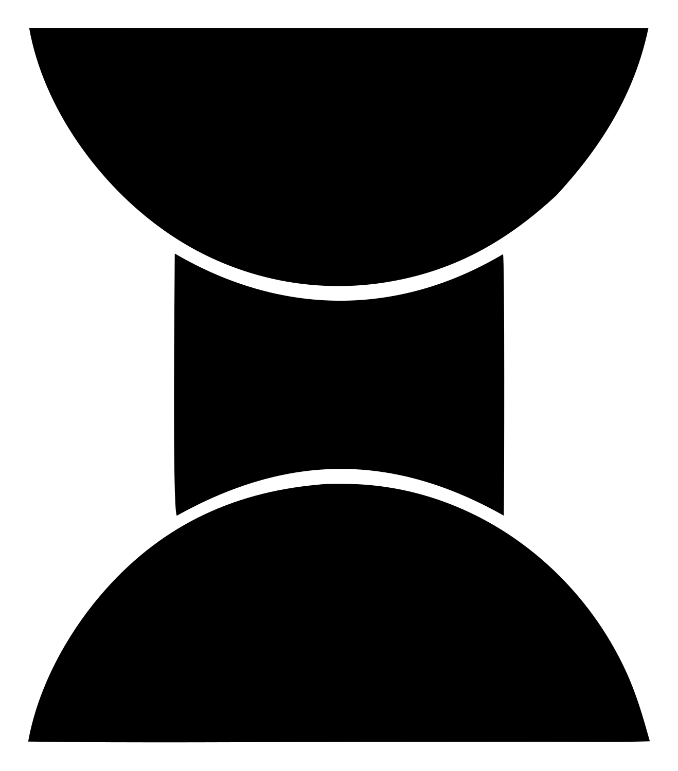 Bold Hourglass Solar Mark #ffffff/#000000