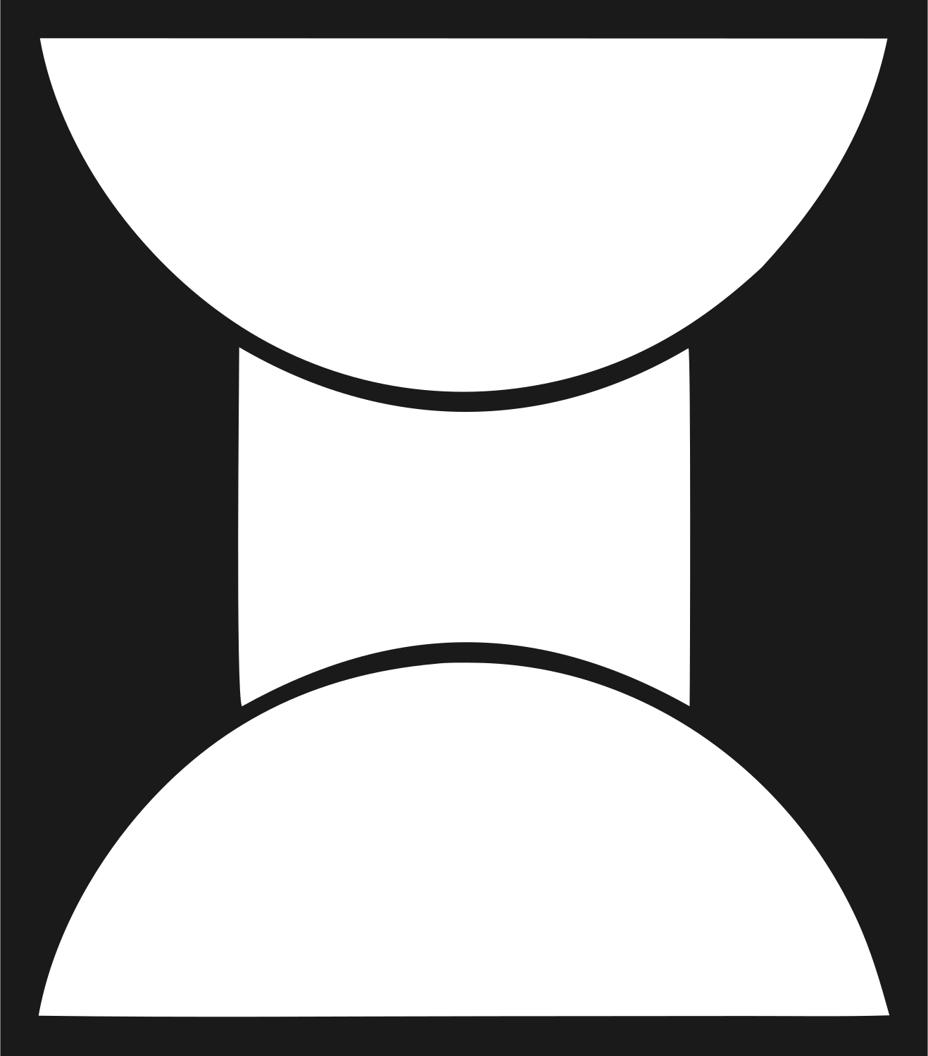 Bold Hourglass Solar Mark #1a1a1a/#ffffff
