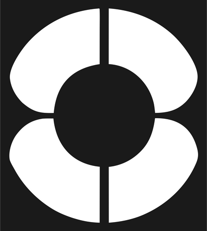 Bold Split Circle Solar Mark #1a1a1a/#ffffff