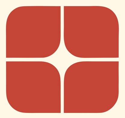 Bold Grid Panel Mark #fff8e7/#c44536
