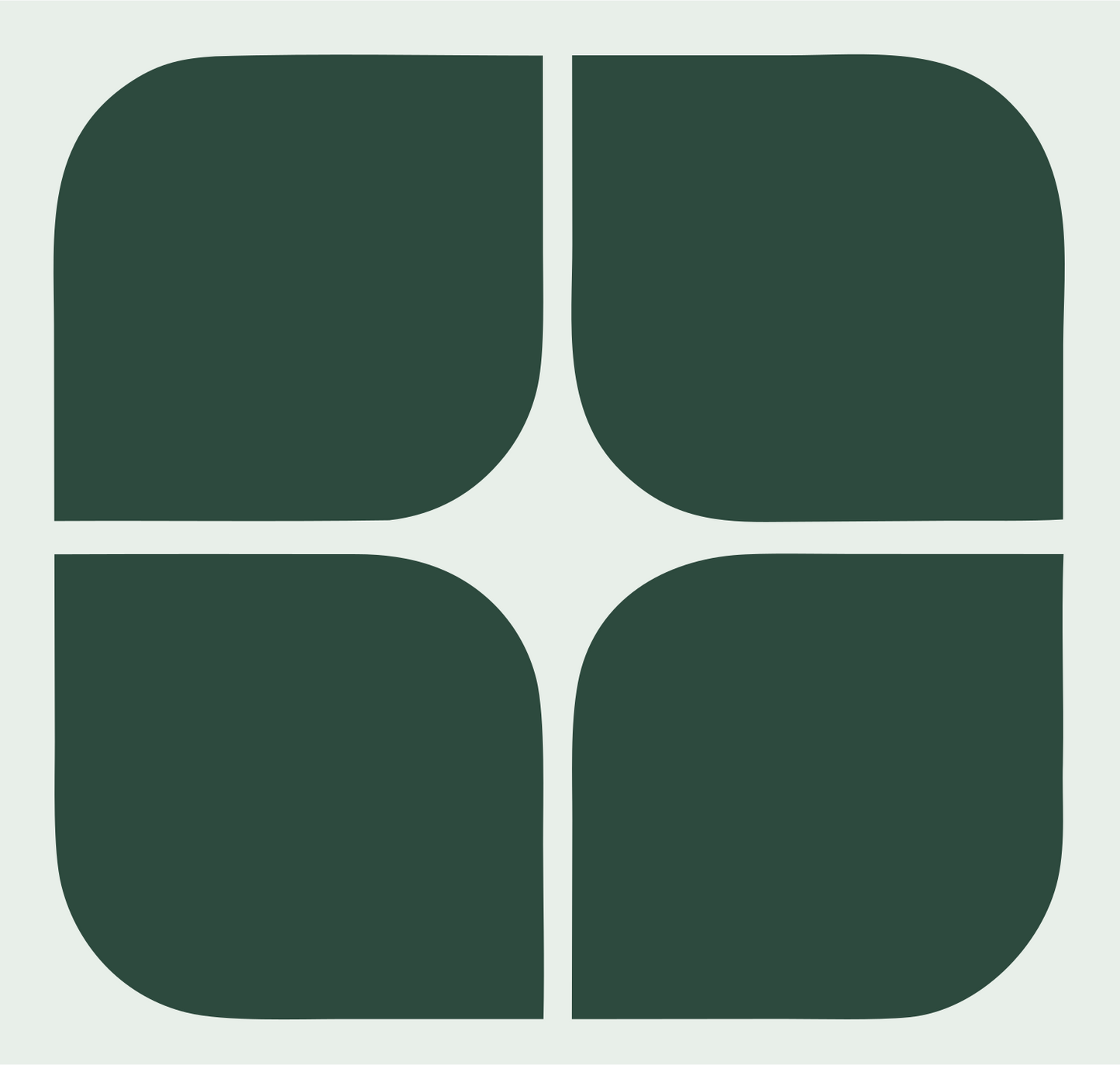 Bold Grid Panel Mark #e8efe9/#2d4a3e