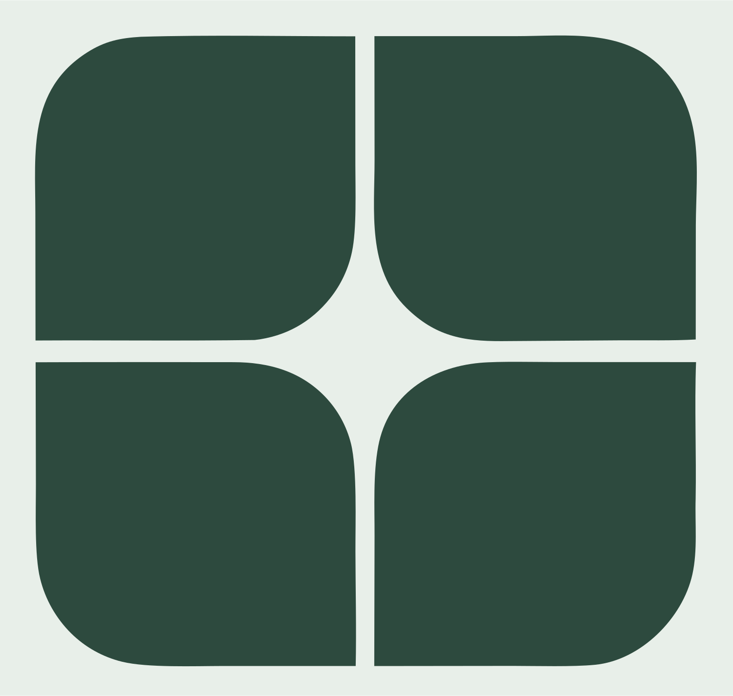 Bold Grid Panel Mark #e8efe9/#2d4a3e