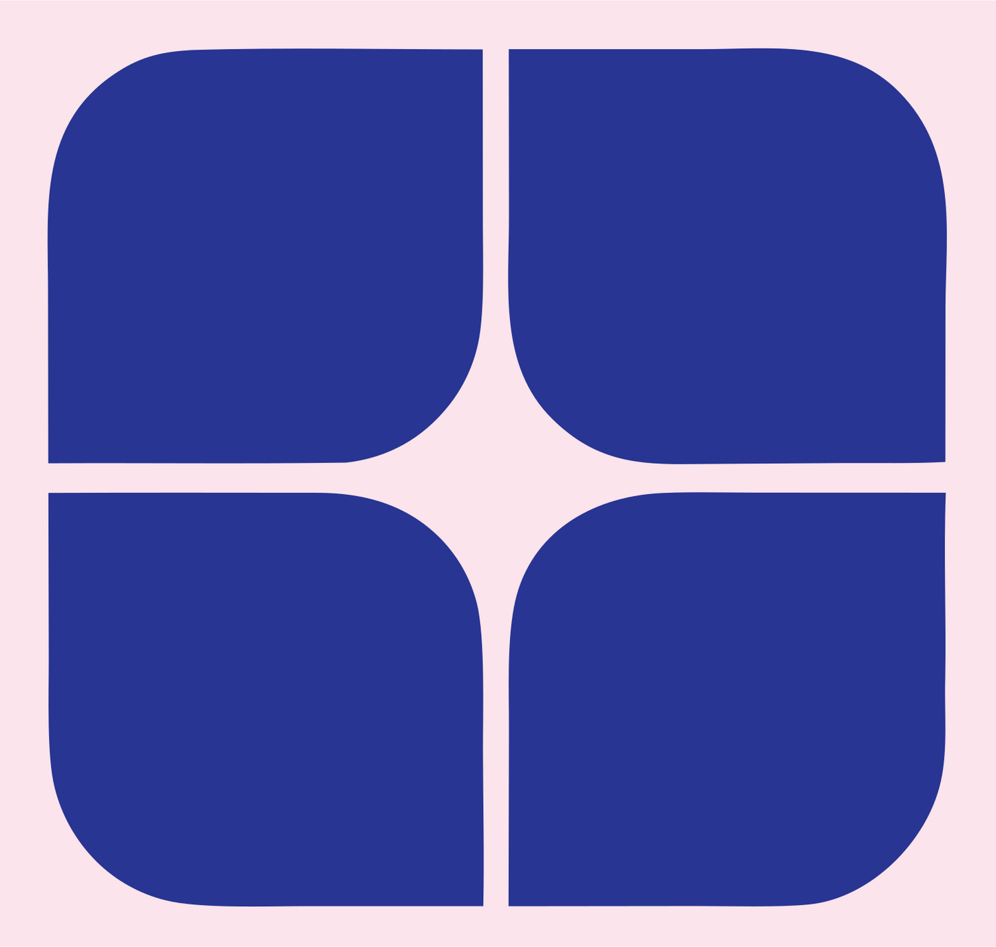 Bold Grid Panel Mark #fce4ec/#283593