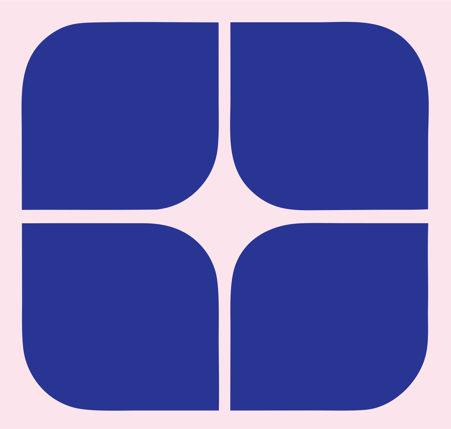 Bold Grid Panel Mark #fce4ec/#283593