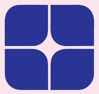 Bold Grid Panel Mark #fce4ec/#283593