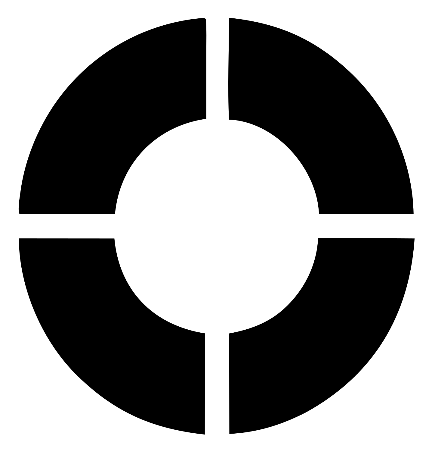 Bold Crosshair Ring Mark #ffffff/#000000