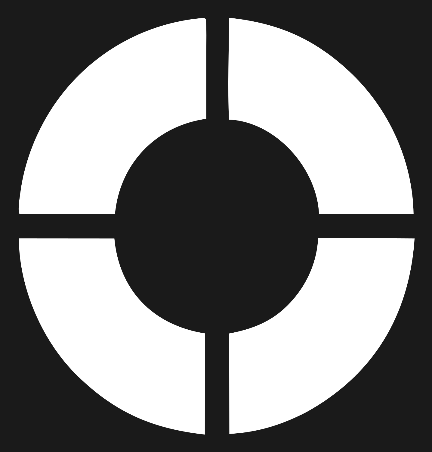 Bold Crosshair Ring Mark #1a1a1a/#ffffff
