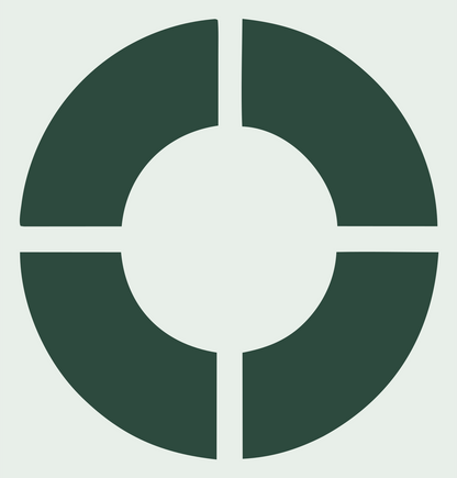 Bold Crosshair Ring Mark #e8efe9/#2d4a3e