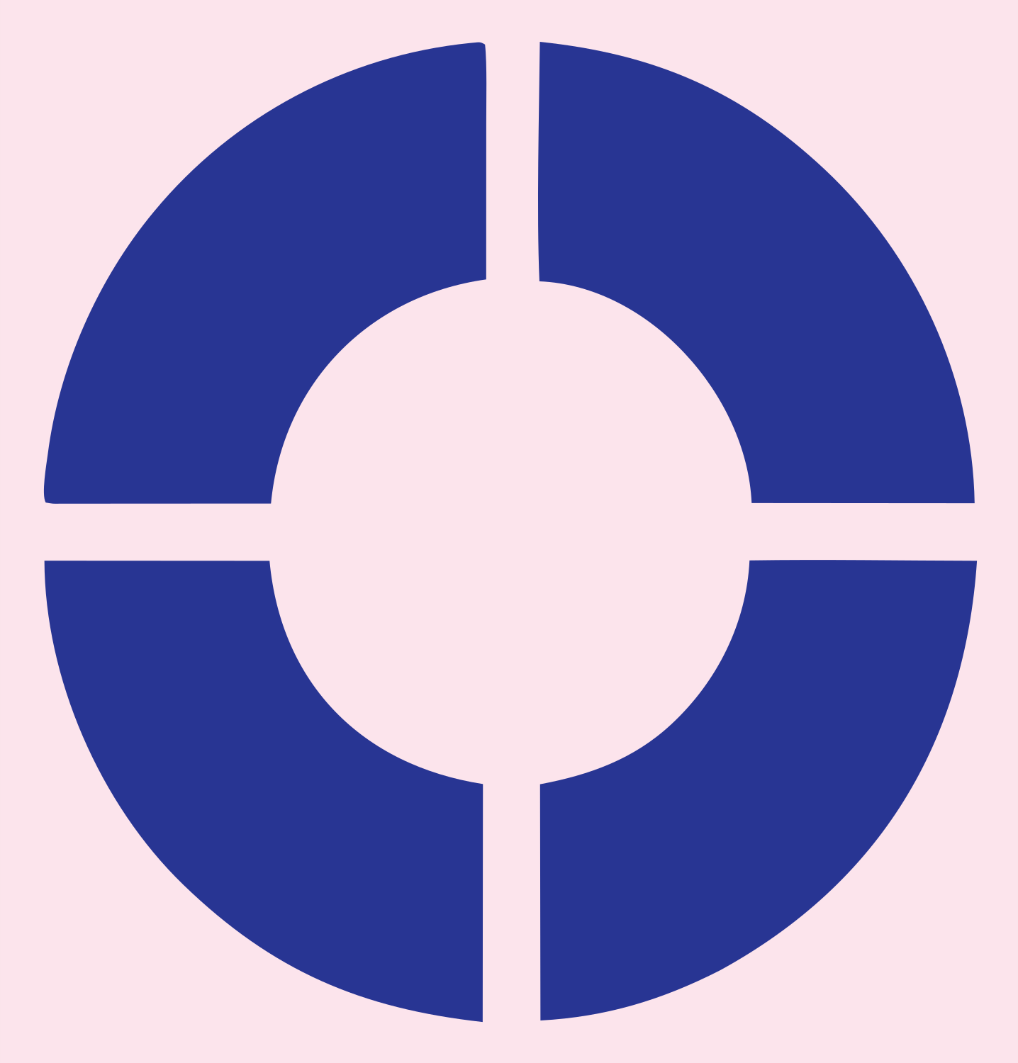 Bold Crosshair Ring Mark #fce4ec/#283593