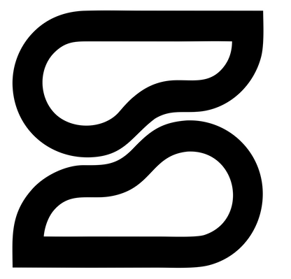 Monoline S-Curve Solar Mark #ffffff/#000000