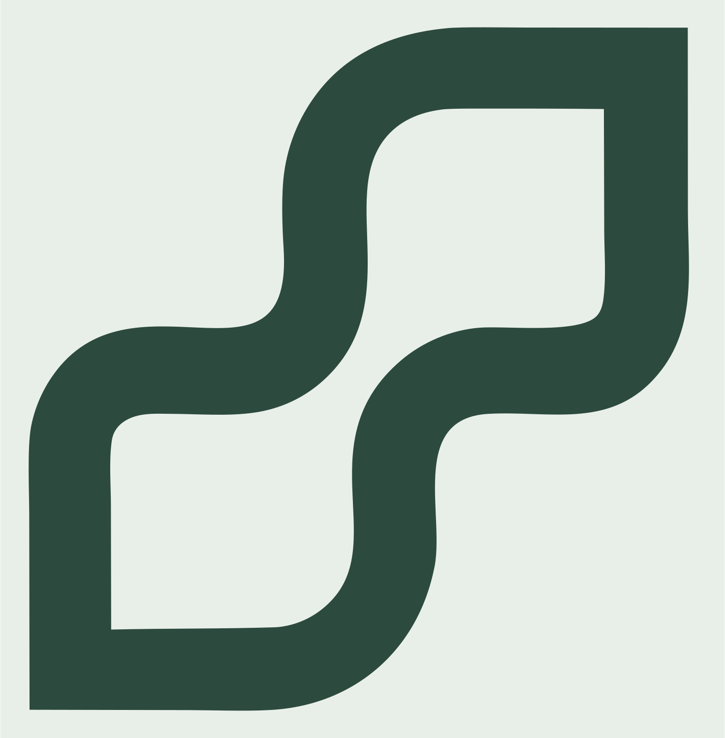 Monoline S-Shape Panel Mark #e8efe9/#2d4a3e