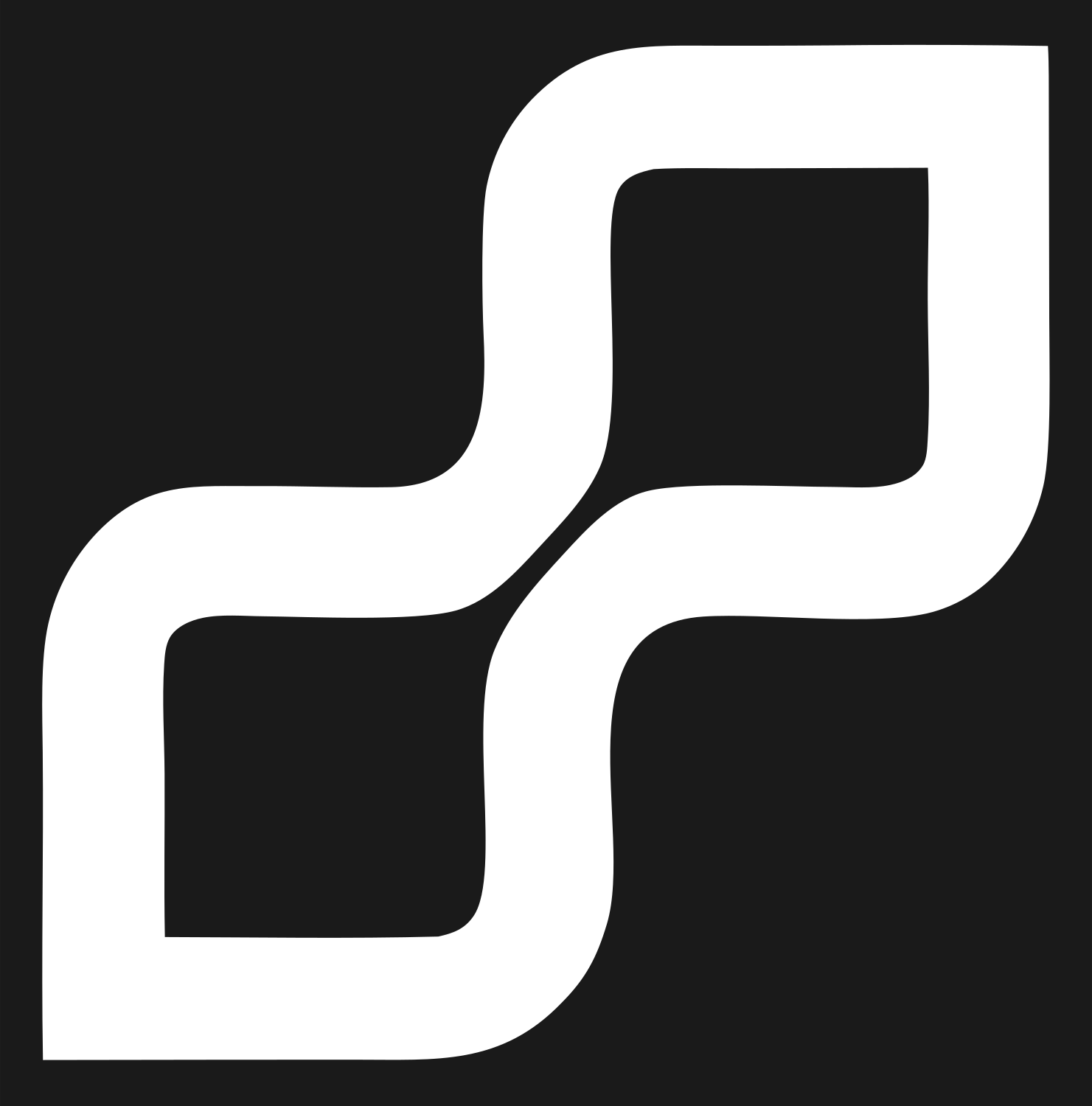 Monoline Zigzag Step Mark #1a1a1a/#ffffff