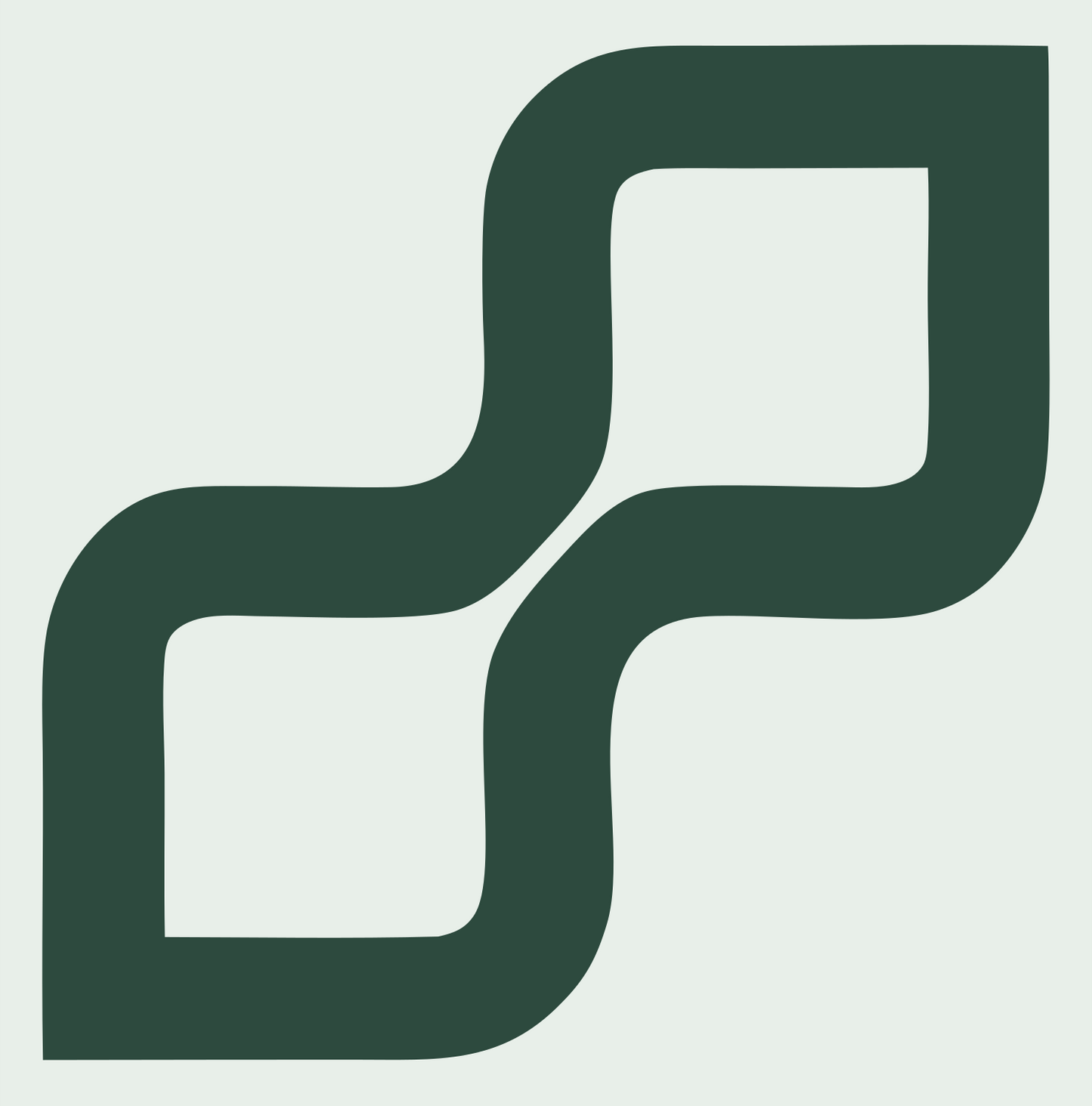 Monoline Zigzag Step Mark #e8efe9/#2d4a3e