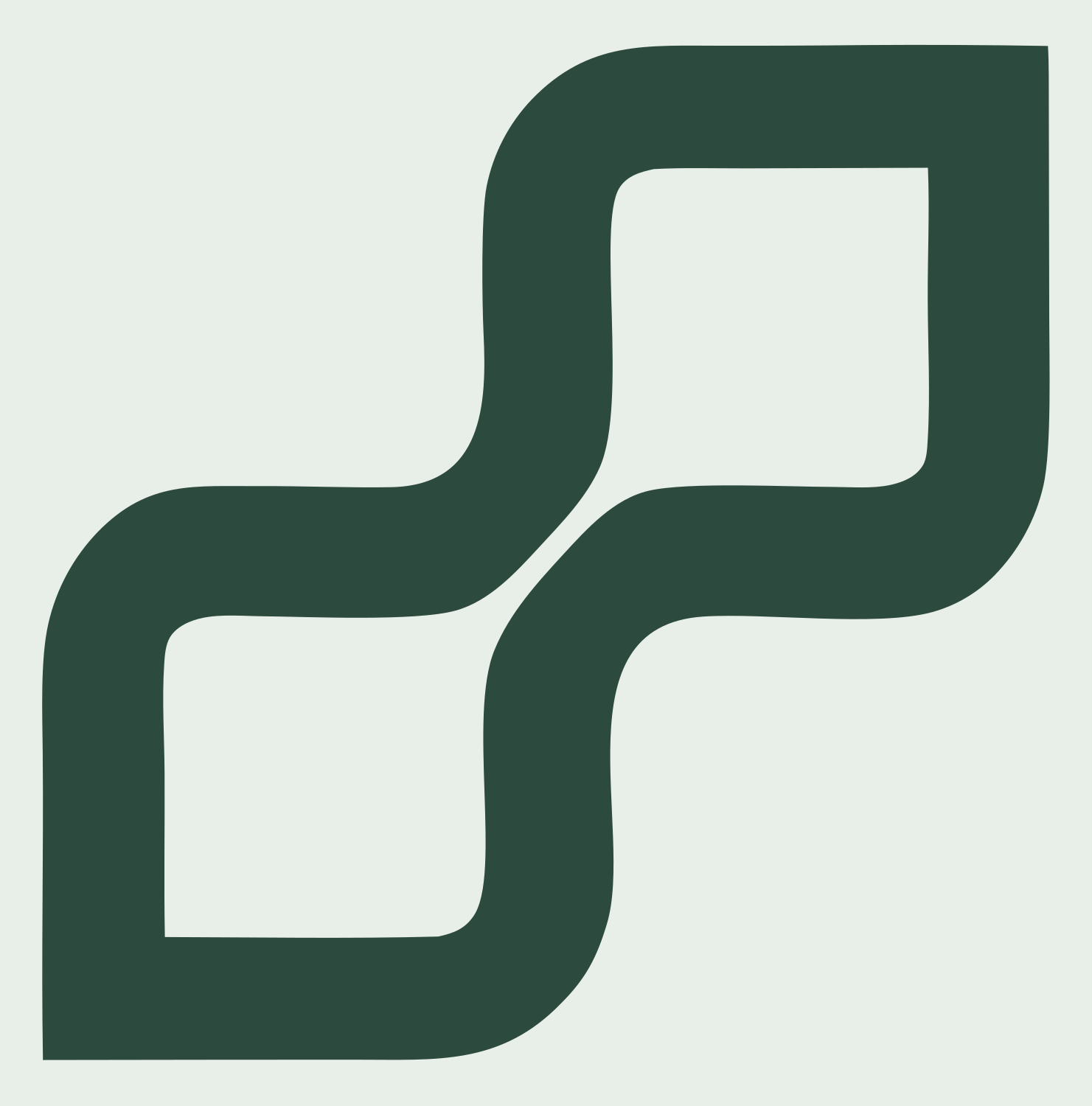 Monoline Zigzag Step Mark #e8efe9/#2d4a3e