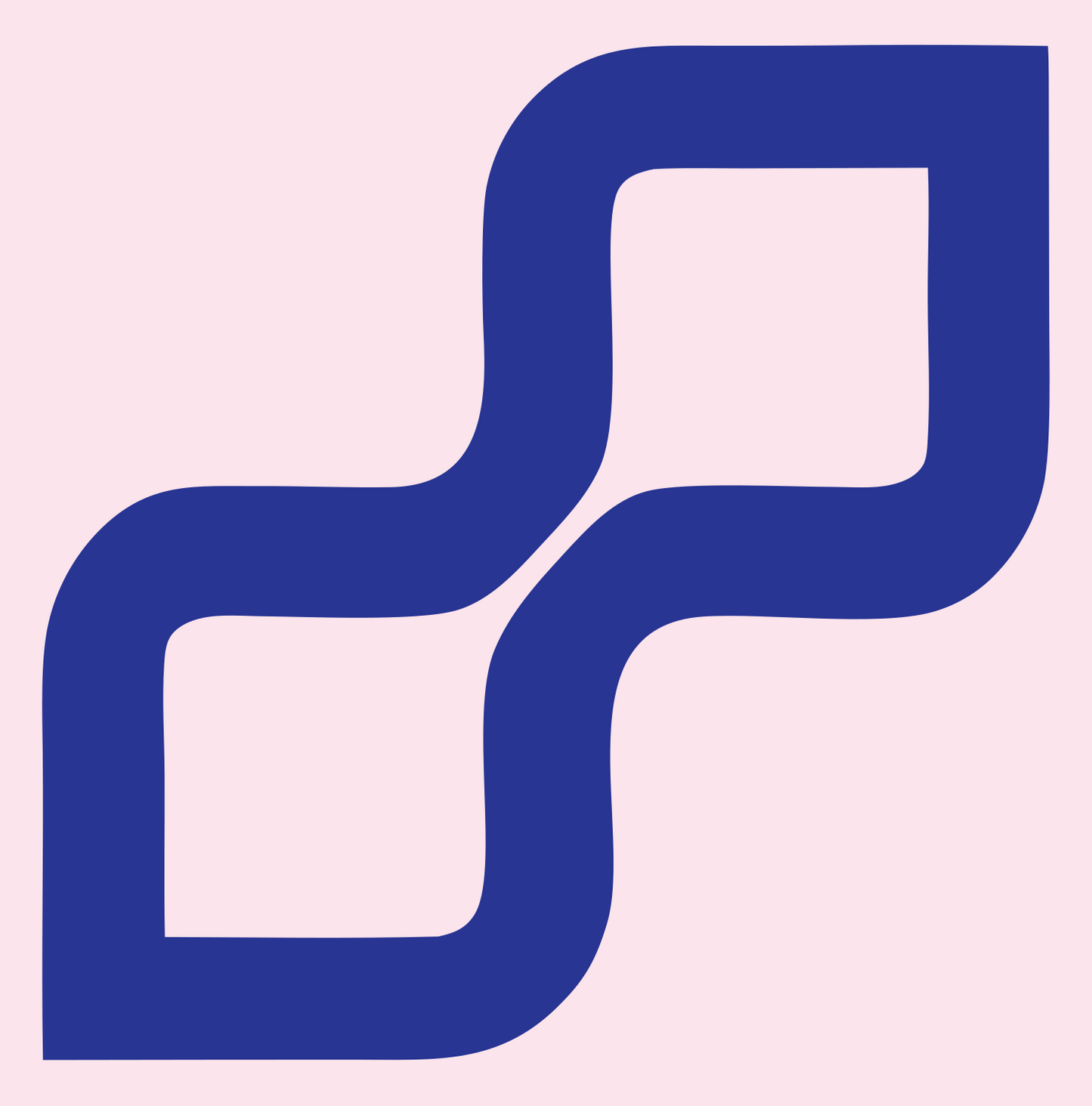 Monoline Zigzag Step Mark #fce4ec/#283593